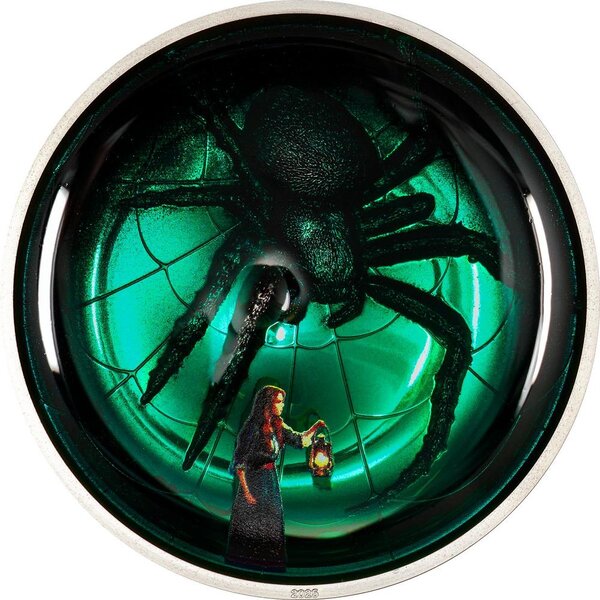 Pièce de monnaie en Argent 10 Dollars g 62.2 (2 oz) Millésime 2024 Phobias ARACHNOPHOBIA
