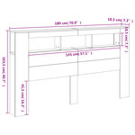 vidaXL Tête de lit à LED chêne sonoma 180x18 5x103 5cm bois ingénierie
