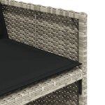 vidaXL Ensemble à manger de jardin et coussins 5 Pièces gris clair rotin