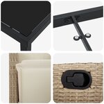 vidaXL Set de salle à manger de jardin 5 pièces beige en poly rattan