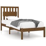 vidaXL Cadre de lit Marron miel Bois de pin massif 100x200 cm