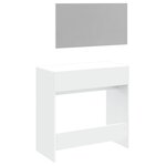 vidaXL Coiffeuse avec miroir blanc 80x39x80 cm