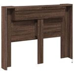 vidaXL Armoire tête de lit avec LED chêne marron 140x16 5x103 5 cm