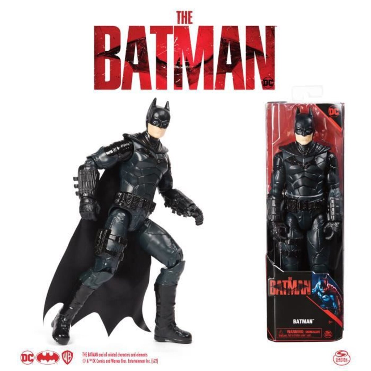 THE BATMAN LE FILM - FIGURINE 30 CM BATMAN - DC COMICS - Figurine Batman  Articulée 30 Cm Avec Sculpture Détaillée Du Film - 6061620 - Jouet Enfant 3