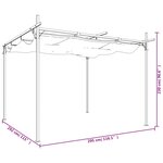 vidaXL Pergola avec toit rétractable taupe 295x292x230 cm