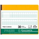Registre piqûre 30 colonnes exacompta 6300