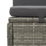 vidaXL Transat convertible avec coussin Résine tressée Gris foncé
