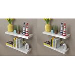vidaXL Étagères murales 4 Pièces Blanc 60 cm