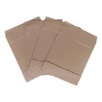 Lot de 10 enveloppes pochettes kraft armé à soufflet marron 260 x 330 + 70 mm