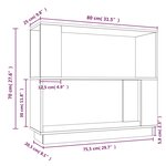 vidaXL Bibliothèque/Séparateur de pièce 80x25x70 cm Bois de pin solide