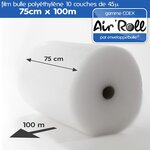 Lot de 20 rouleaux de film bulle d'air largeur 75cm x longueur 100m - gamme air'roll coex