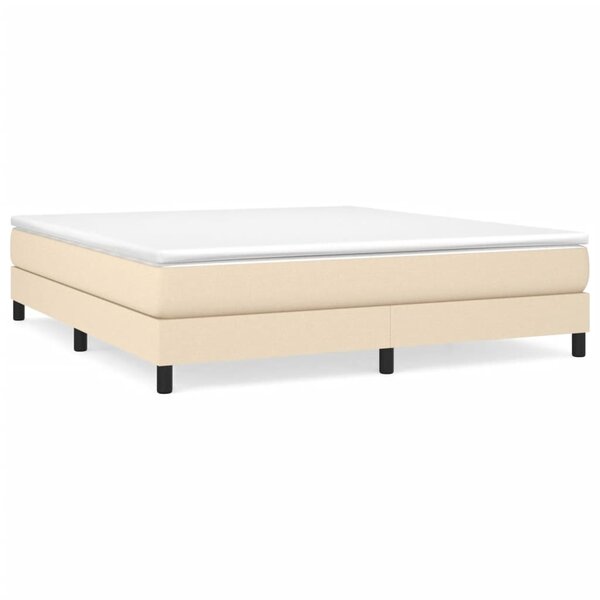 vidaXL Cadre de lit Crème 160 x 200 cm Tissu