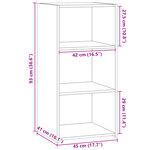 vidaXL Buffet chêne sonoma 45x41x93 cm bois d'ingénierie
