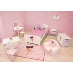 Coffret à jouets en bois - Danseuse Ballerine 40 x 58 x 36 cm