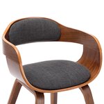 vidaXL Chaises à manger lot de 2 gris foncé tissu et bois courbé