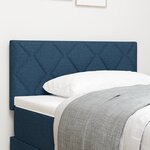 vidaXL Tête de lit Style Blocs de Diamant Bleue 100 cm Tissu