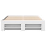 vidaXL Cadre de lit Blanc 120x190 cm bois d'ingénierie