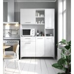 ECO Buffet de cuisine L 120 cm - Blanc brillant