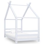 vidaXL Cadre de lit d'enfant Blanc Bois de pin massif 80x160 cm