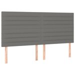 vidaXL Sommier à lattes de lit avec matelas Gris foncé 180x200cm Tissu
