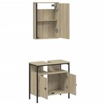 vidaXL Ensemble de meubles de salle de bain 2 Pièces chêne sonoma
