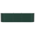 vidaXL Jardin surélevé vert 320x80x81 cm en acier galvanisé