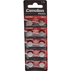 Pack de 10 piles Alcaline AG13 0% Mercury/Hg CAMELION