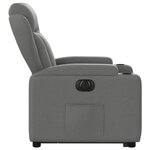 vidaXL Fauteuil inclinable électrique gris foncé tissu