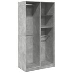 vidaXL Garde-robe Gris béton 100x50x200 cm Aggloméré