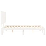 vidaXL Cadre de lit avec tête de lit blanc 140x190 cm bois massif