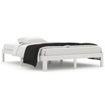 vidaXL Cadre de lit Blanc Bois de pin massif 140x200 cm