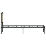 vidaXL Cadre de lit en métal sans matelas chêne sonoma 90x190 cm