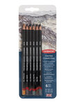 Crayon fusain de couleur Derwent Tinted Charcoal 6 pièces