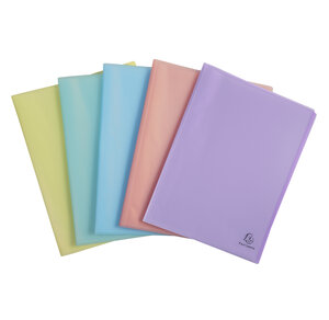 Protège-documents En Polypropylène Semi Rigide Chromaline Pastel 100 Vues - A4 - Couleurs Assorties - X 10 - Exacompta