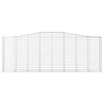 vidaXL Paniers à gabions arqués 10 Pièces 400x50x140/160 cm Fer galvanisé