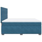 vidaXL Sommier à lattes de lit et matelas bleu 180x200 cm velours