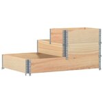 vidaXL Lit surélevé à 3 niveaux 120x80 cm bois de pin massif