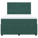 vidaXL Sommier à lattes de lit et matelas Vert foncé 160x200cm Velours