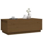 vidaXL Table basse Marron miel 100x50x35 cm Bois massif de pin
