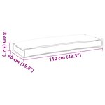 vidaXL Coussin de palette pour banc gris 110x40x8 cm en tissu Oxford