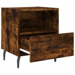 vidaXL Tables de chevet 2Pièces chêne fumé 40x35x47 5cm bois d’ingénierie