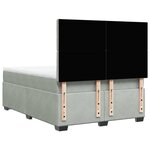 vidaXL Sommier à lattes de lit et matelas Gris clair 160x200cm Velours