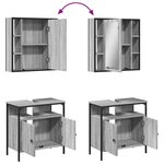vidaXL Ensemble de meubles de salle de bain 2 Pièces Sonoma gris