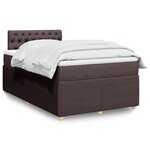 vidaXL Sommier à lattes de lit avec matelas Marron foncé 120x200 cm