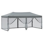 vidaXL Tente de réception pliable avec parois Anthracite 3x6 m