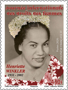 Timbre Polynésie Française - Journée internationale des droits des femmes