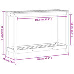 vidaXL Table de rempotage avec étagère 108x35x75 cm bois pin imprégné