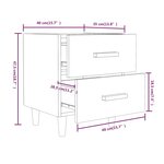 vidaXL Tables de chevet 2 Pièces Gris béton 40x35x47 5 cm