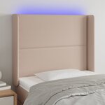 vidaXL Tête de lit à LED Cappuccino 83x16x118/128 cm Similicuir
