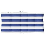 vidaXL Coussins de chaise à dossier bas lot de 4 rayures bleu/blanc